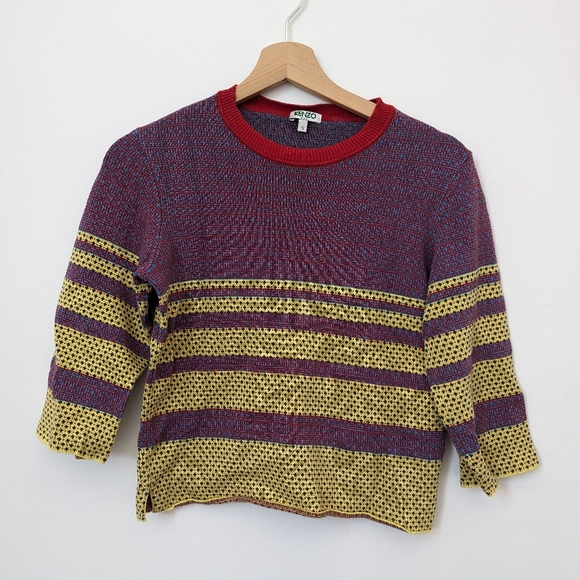 Kenzo Sweaters - Kenzo Jacquard Intarsia Knit Sweater